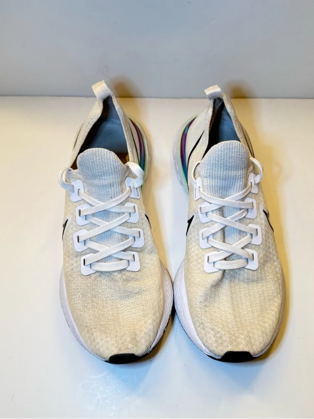 NIKE REACT INFINITY RUN FLYKNIT WHITE VAPOR GREEN AQUA RUNNING SIZES
